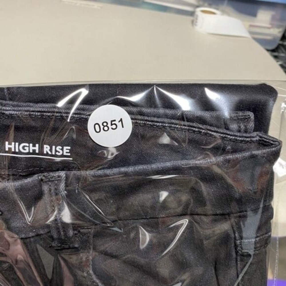 High Rise Skinny Jeans Black Stretch Modern